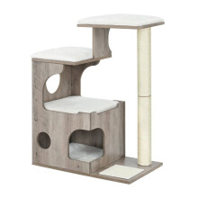 Kattenboom - HELLOSHOP26 - 88 cm - 3 platforms - 1 grot - Pluche stof en sisal