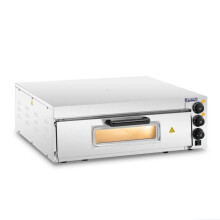Forno per pizza professionale 1 camera diametro 60 cm porta in vetro acciaio inossidabile vetro argentato