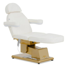 Professioneller elektrischer Massagetisch 200 kg beheizt 3 Motoren gold-weiß 14_0010000