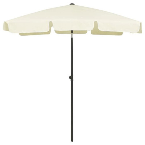 Parasol de plage jaune 180 x 120 cm sable 02_0008395