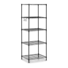 Estante metálica para garagem profissional 55 x 45 x 150 cm 150 kg preto 14_0001539