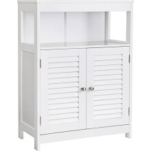 Armário placard móvel de banheiro de armazenamento cômoda com 2 portas 80 cm MDF
