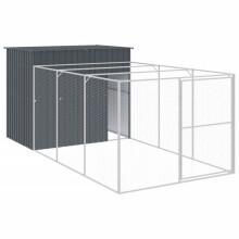 Nicho para cão com pátio 214 x 457 x 181 cm antracite 02_0043482