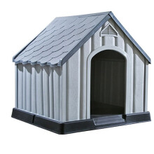 Nicho para cachorro - HELLOSHOP26 - 92 x 87 x 91 cm - Plástico cinza - Resistente aos UV - Exterior