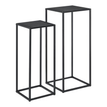 Set van 2 hoge zwarte metalen tafels mat 03_0005785