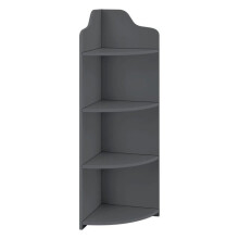 estante de canto para banheiro móvel de armazenamento com 4 superfícies de armazenamento madeira composta 90 x 28 x 28 cm cinza f