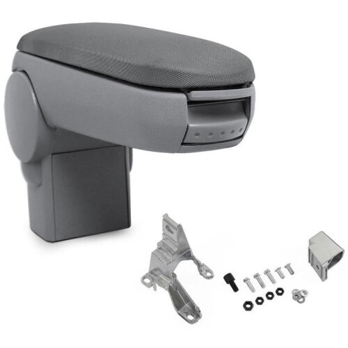 Bracciolo centrale per Golf IV / Bora / New Beetle con compartimento imbottito in tessuto grigio