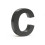 Hausnummernschild - B - 3D - Anthrazit - Edelstahl - 15 cm 1