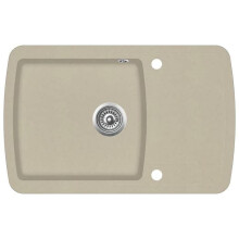 Fregadero de cocina solo lavabo 78 x 50 cm granito beige 02_0002337