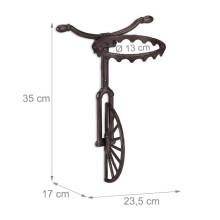 Support pot de fleurs modèle vélo mural marron 13_0002557