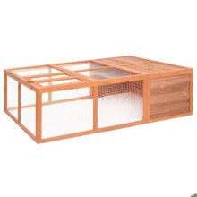 Tiergehege für den Garten 150 x 100 x 50 cm aus massivem Fichtenholz