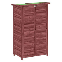 Casetta da giardino - HELLOSHOP26 - Cabanon in legno - Moka - 83x57x140 cm - Tetto impermeabile