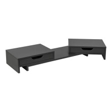 Supporto per schermo regolabile con 2 cassetti 60 x 22 x 11 cm grigio scuro