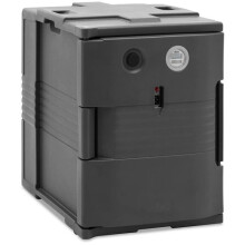 Conteneur isotherme chauffant 90 litres pour bacs GN 1/1 frontloader affichage de la température pe