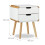 Mesa de cabeceira 2 gavetas mesa console MDF branco 13_0002693 2