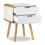 Mesa de cabeceira 2 gavetas mesa console MDF branco 13_0002693 1