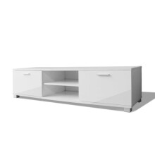 Meuble de TV buffet tv televisão design prático 140 cm alto brilho branco 2502057/2