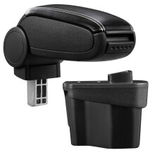 bracciolo centrale per Kia Rio 3ª generazione tipo UB con scomparto imbottito in ecopelle nera
