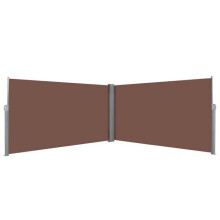 Toldo lateral retrátil - HELLOSHOP26 - 600 x 160 cm - Proteção UV - Montagem manual - Marrom