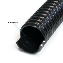Zuigbuis 10 m spiraal 50 mm (2") koi zwarte aanzuigbuis 16_0001622
