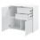 Commode met 2 lades 2 deuren 74 x 79 x 36 cm mat wit 2