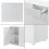Commode met 2 lades 2 deuren 74 x 79 x 36 cm mat wit 4