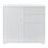 Commode met 2 lades 2 deuren 74 x 79 x 36 cm mat wit 3