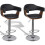 Conjunto de 2 bancos de bar pretos e de madeira design moderno 1202019 1