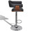 Conjunto de 2 bancos de bar pretos e de madeira design moderno 1202019 4