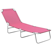 Transat - HELLOSHOP26 - Plegable - Acero recubierto de polvo - Respaldo ajustable - Rosa