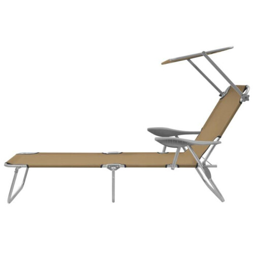 Transat - HELLOSHOP26 - Pliable - Acier enduit de poudre - Auvent réglable - Marron 1