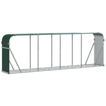 Porta-legna 300 x 45 x 100 cm acciaio zincato verde 02_0043771