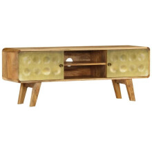Meuble télé buffet tv télévision design pratique bois de manguier massif 120 cm 2502138