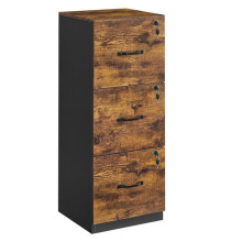 Caisson de escritório com 3 gavetas, móvel de armazenamento de documentos, suporte para impressora, 3 gavetas trancáveis 40 x 41 x 10