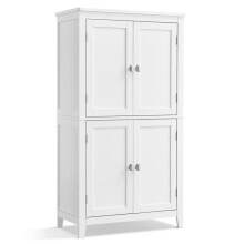 Móvel de banheiro - HELLOSHOP26 - Armário com 2 gavetas - 2 portas - Prateleiras ajustáveis - MDF branco