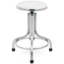 Banqueta - HELLOSHOP26 - 14_0010078 - Aço inoxidável - Carga máx. 150 kg - Ajustável 45-60 cm