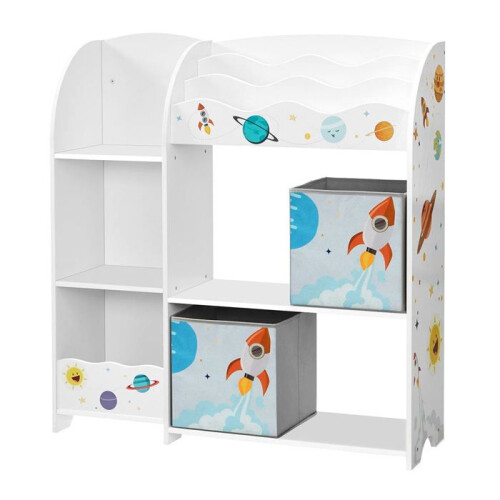 Scaffale per giocattoli 93 x 30 x 100 cm per bambini e libri mobile