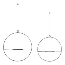 Set van 2 opsterland hangende plantensteunen van zwart metaal 03_0007732