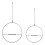 Set di 2 supporti per piante da appendere in metallo nero 03_0007732 1
