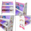 scaffale per bambini con 6 contenitori aperti bianco / viola / rosa 4