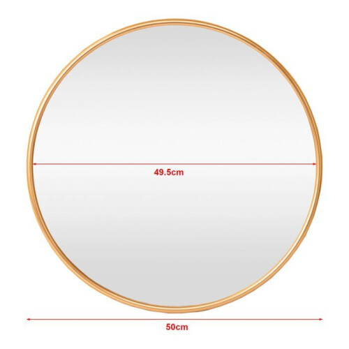 Miroir mural rond 50 cm doré 03_0007942 1