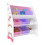 scaffale per bambini con 6 contenitori aperti bianco / viola / rosa 2