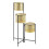 Supporto per piante (con 3 cache-pot) vetro/metallo ottone nero 03_0007686 1