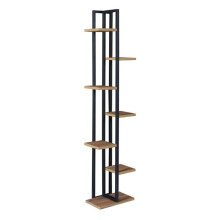 Support de plantes a 6 niveaux 150 x 34 x 21 cm effet noyer / noir