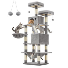 Árvore de gato - HELLOSHOP26 - Grande torre de jogos - 168 cm - 5 níveis - 13 arranhadores