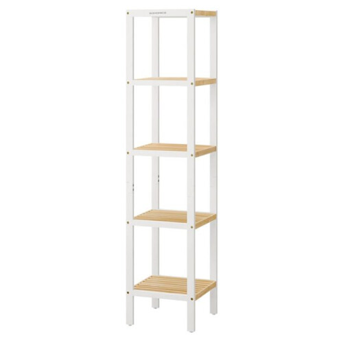 Scaffale da bagno a 5 livelli in bambù 33 x 33 x 146