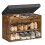Banc à chaussures - HELLOSHOP26 - 3 Compartiments - Siège Rembourré - Bois - Beige 1