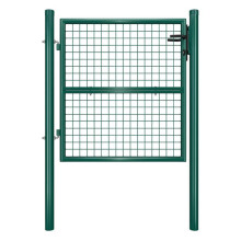 Puerta de jardín de malla de acero galvanizado con cerradura 87 x 90 cm
