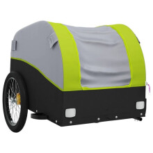 Remorque chariot transport de vélo 45 kg fer vert 02_0044131