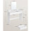 Coiffeuse - HELLOSHOP26 - Miroir Rectangulaire - 2 Tiroirs - 3 Compartiments - Design Contemporain 2